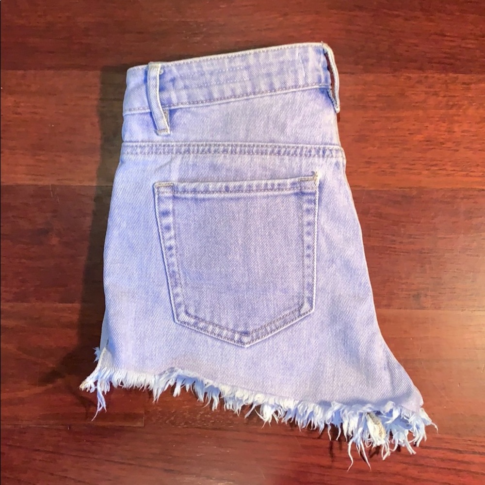 Acid Wash Mid-Rise Denim Shorts - Picture 3 of 3